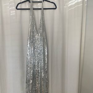 michael costello revolve silver sequin jumper